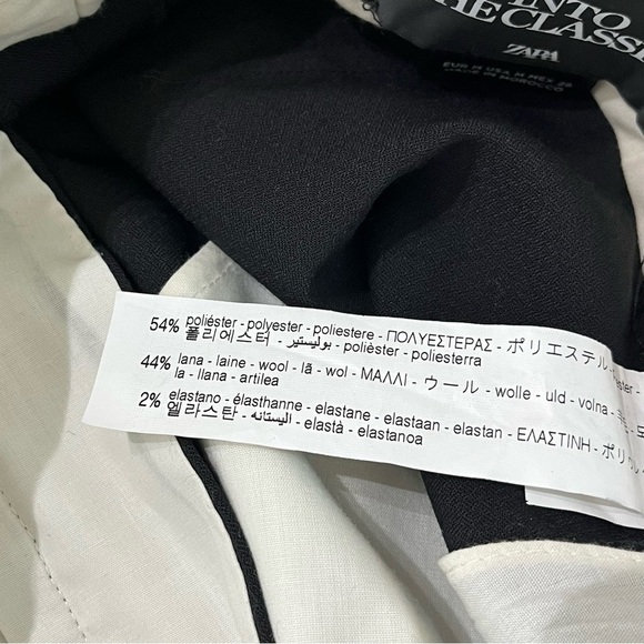 Zara Emmanuelle Alt Collab Into the Classics Pleated Black Pants Wool Blend RARE - Picture 14 of 14